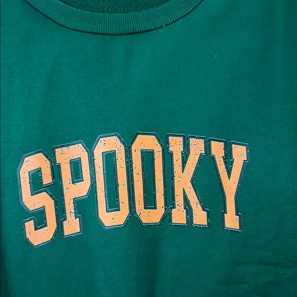 Forest Green 'Spooky' Sweatshirt - Picture 2 of 5